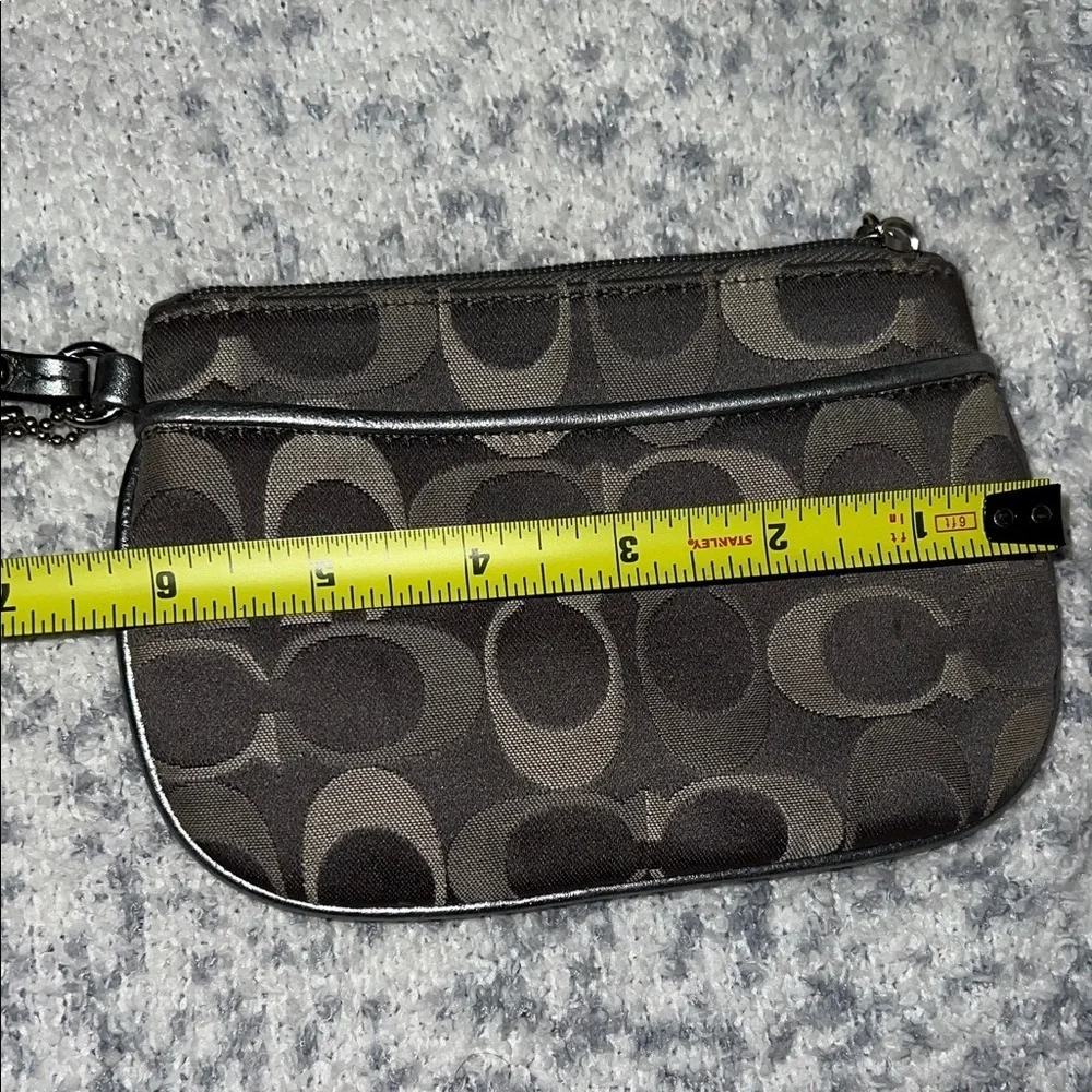 Coach Black and Gray Signature Wristlet